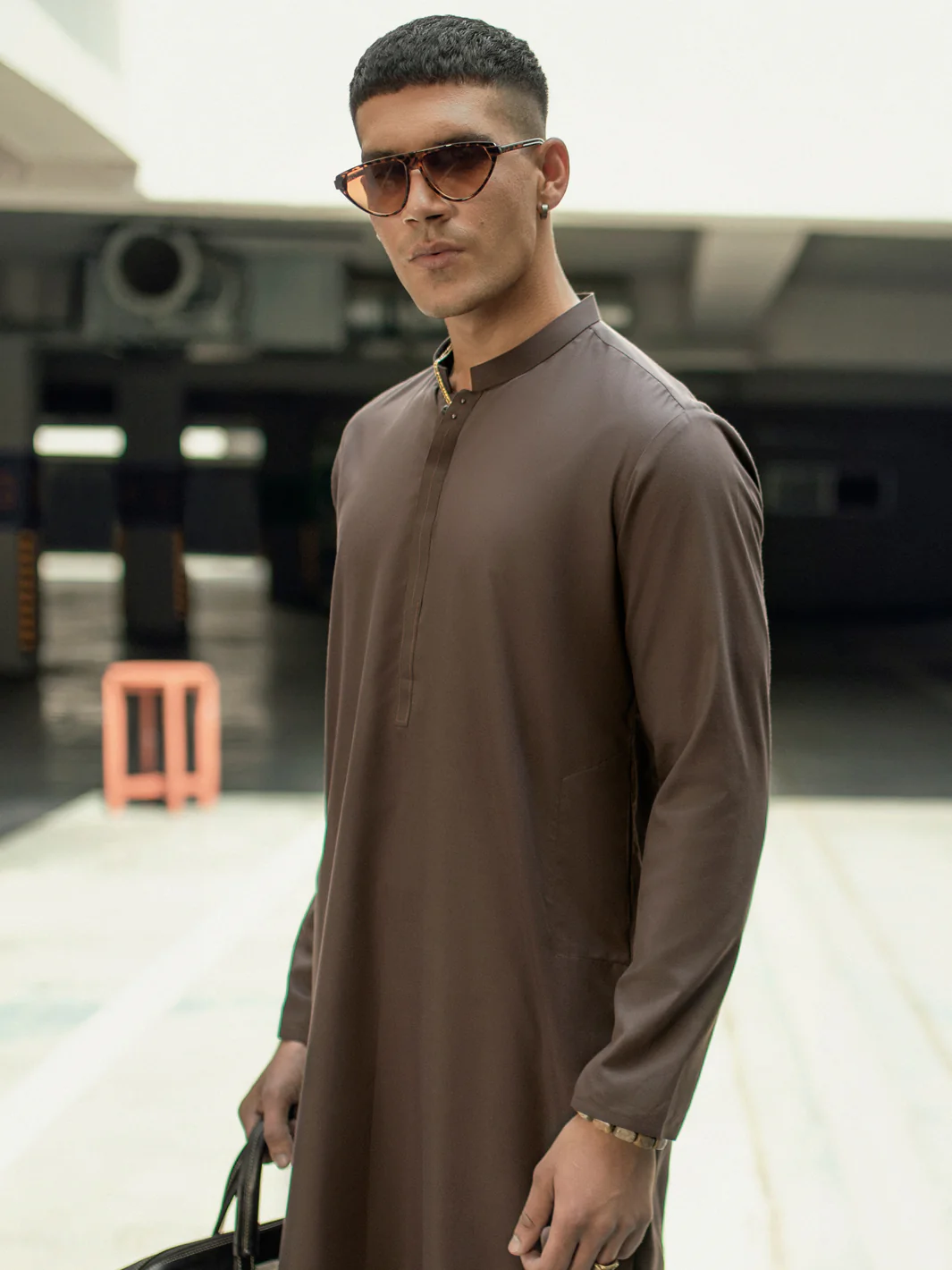 Brown Kurta - AL-K-1117 - Image 3