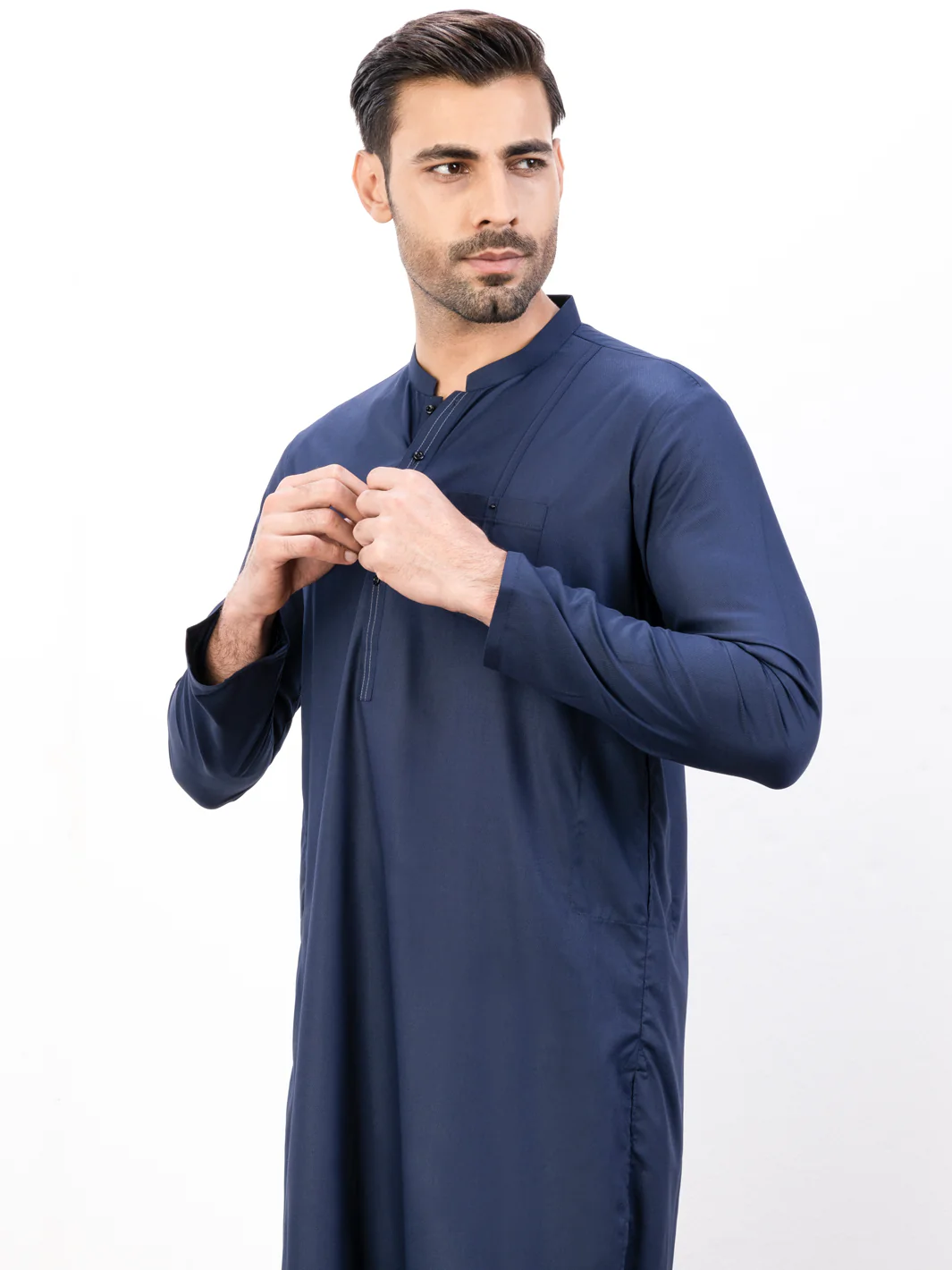Navy Blue Kurta - AL-K-1118 - Image 2