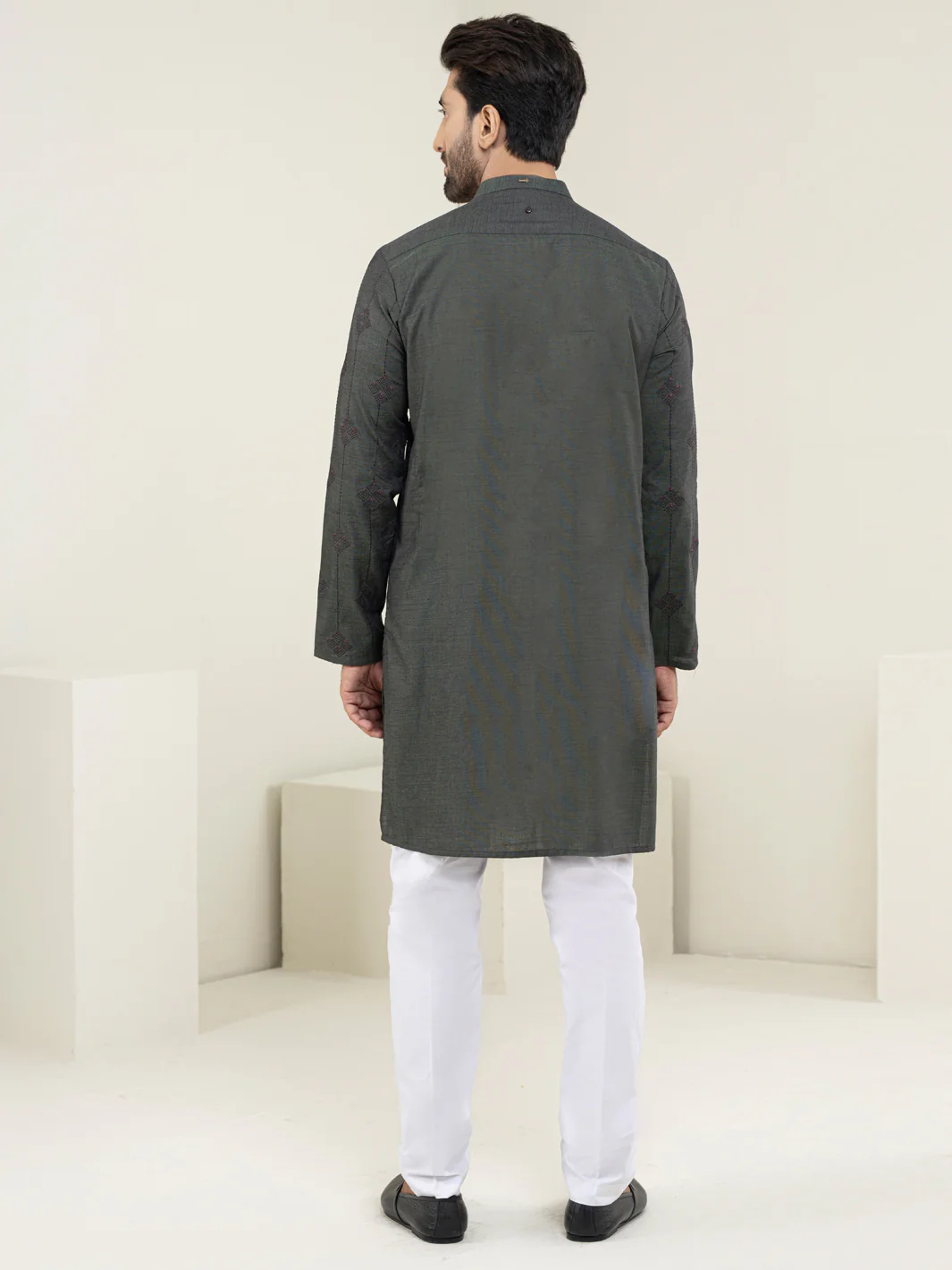 Green Kurta - AL-K-1120C - Image 2