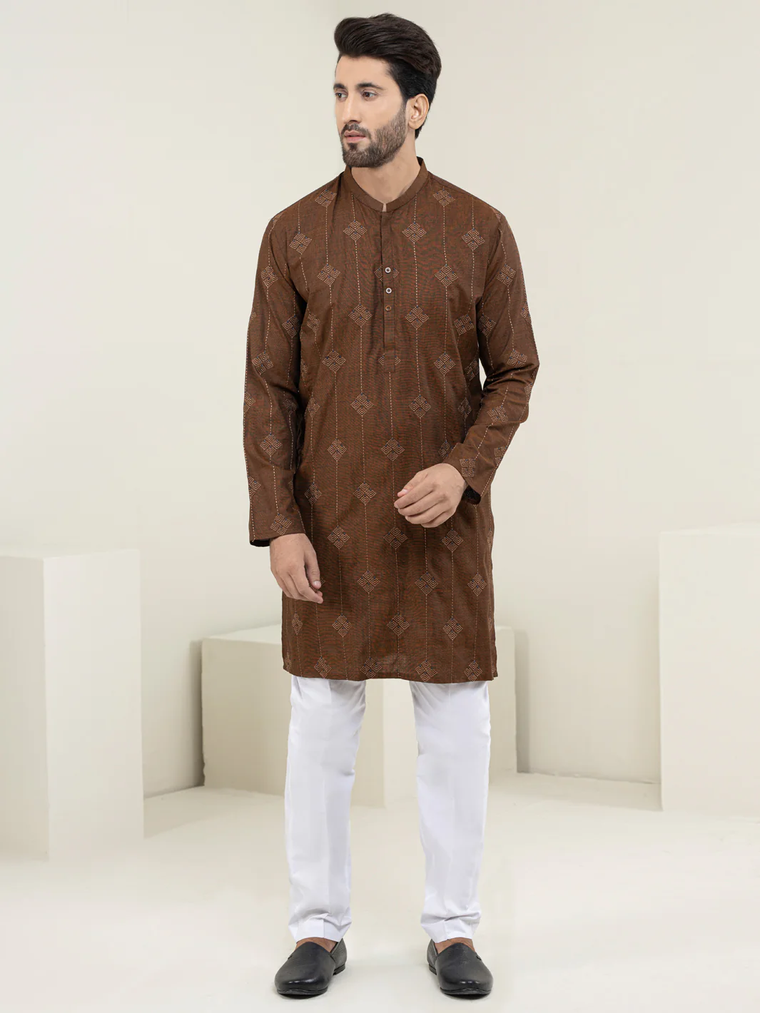 Brown Kurta - AL-K-1120D