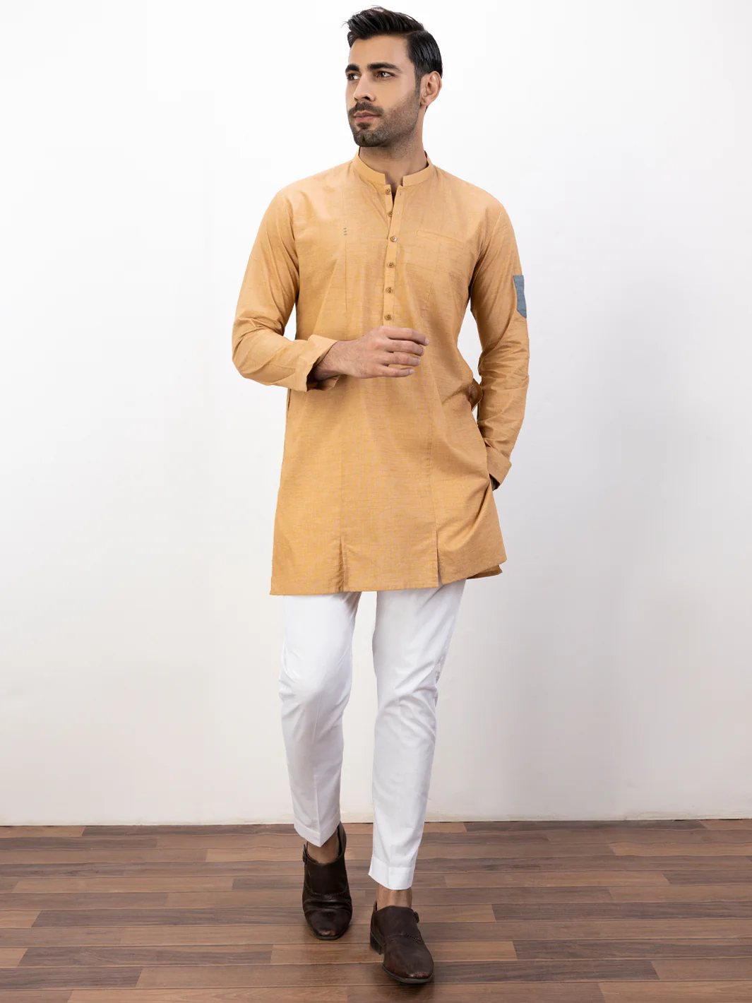 Light Orange Kurta - AL-K-1123