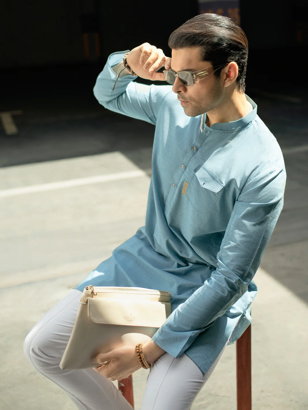 Blue Kurta - AL-K-1125 - Image 2