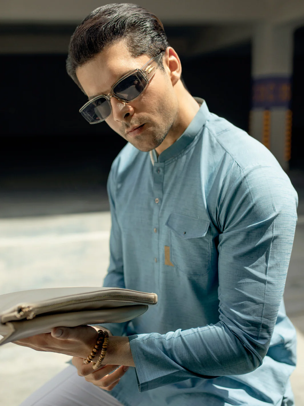 Blue Kurta - AL-K-1125 - Image 3