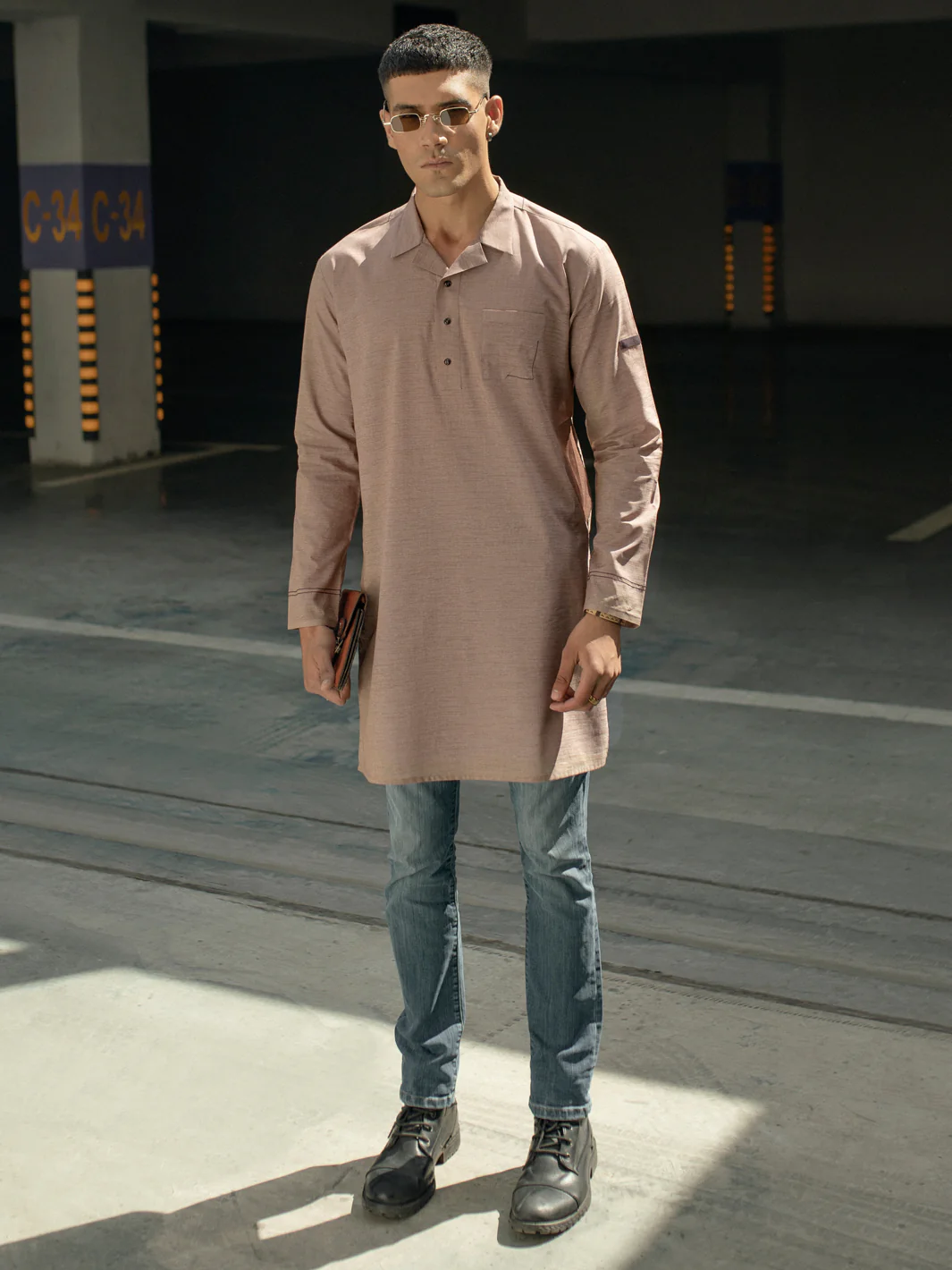 Brown Kurta - AL-K-1127