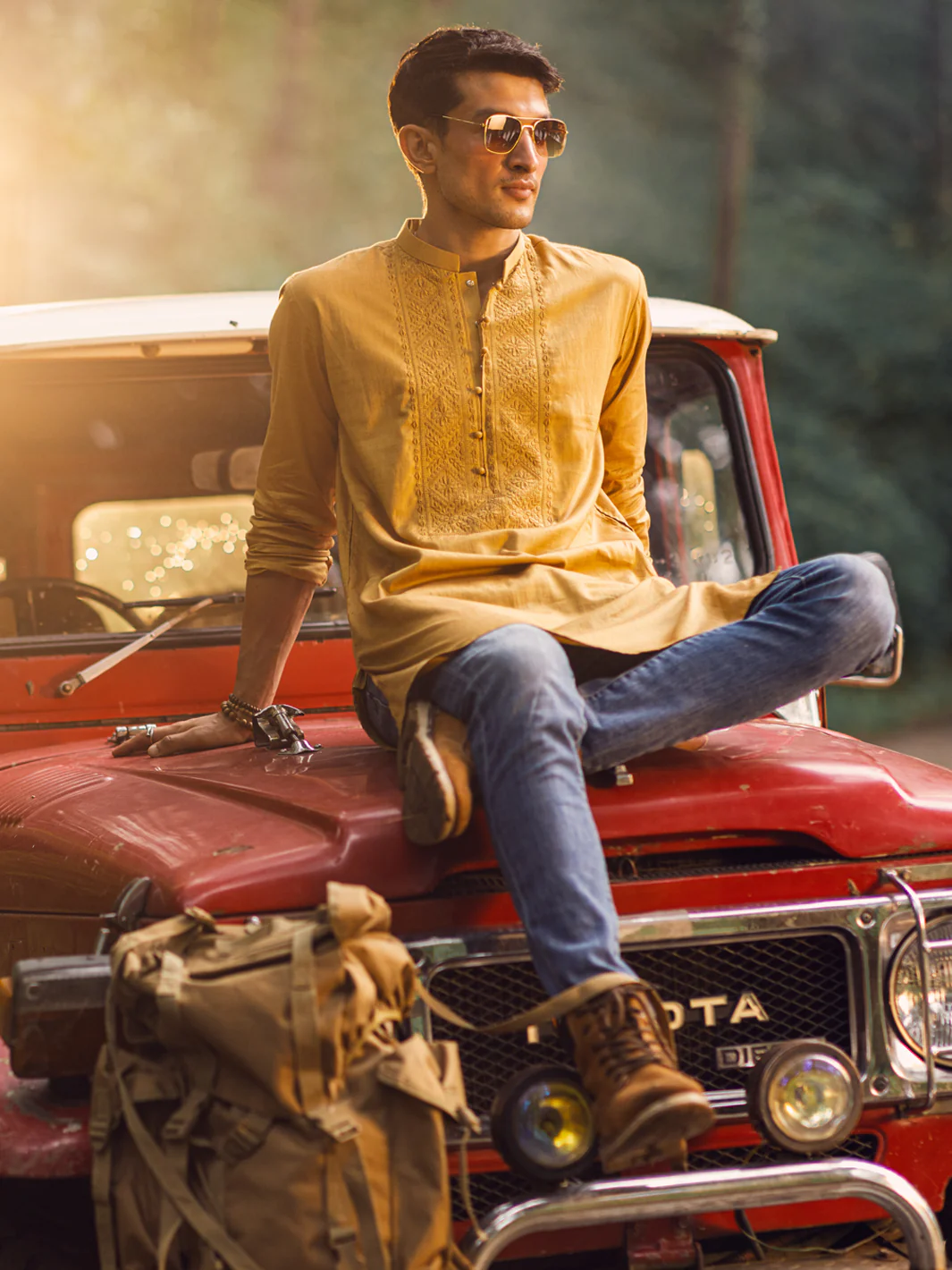 Mustard Kurta - AL-K-1135A