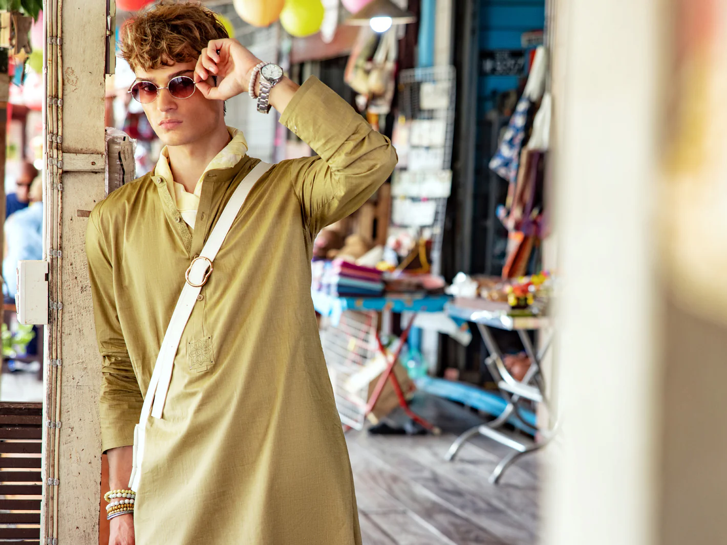 Pistachio Green Cotton Kurta - AL-K-1139C - Image 4
