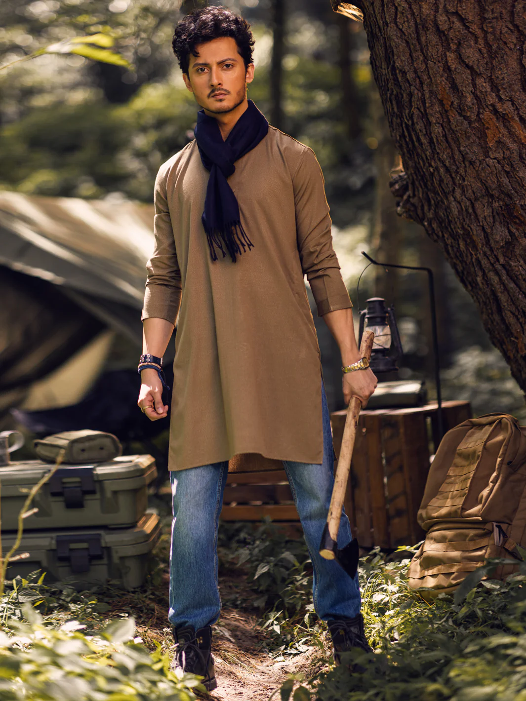 Green Kurta - AL-K-1143D - Image 3