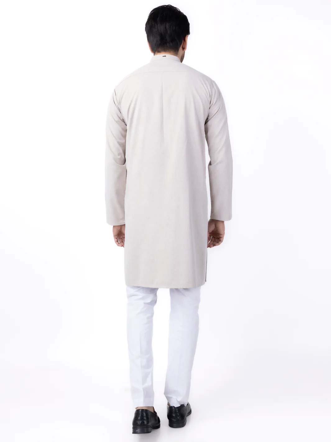 Sand Brown Blended Kurta - AL-K-1152 - Image 2