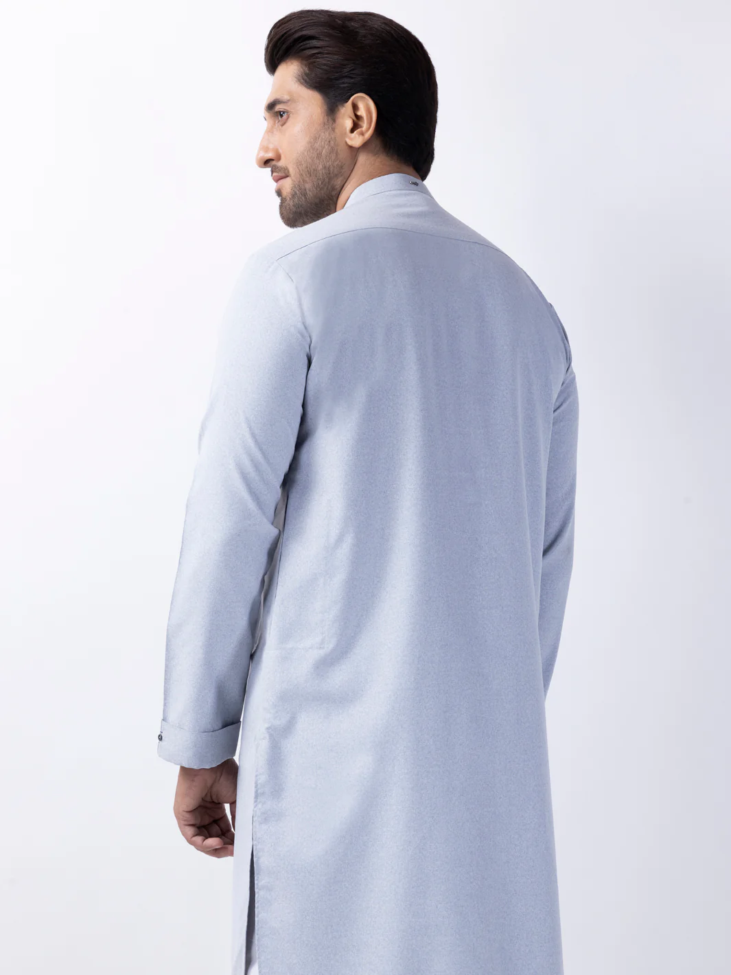 Light Grey Blended Kurta - AL-K-1155 - Image 2