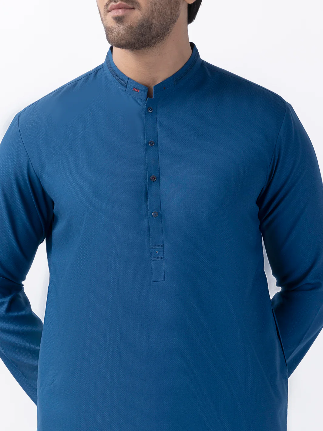 Blue Blended Kurta - AL-K-1166 - Image 4