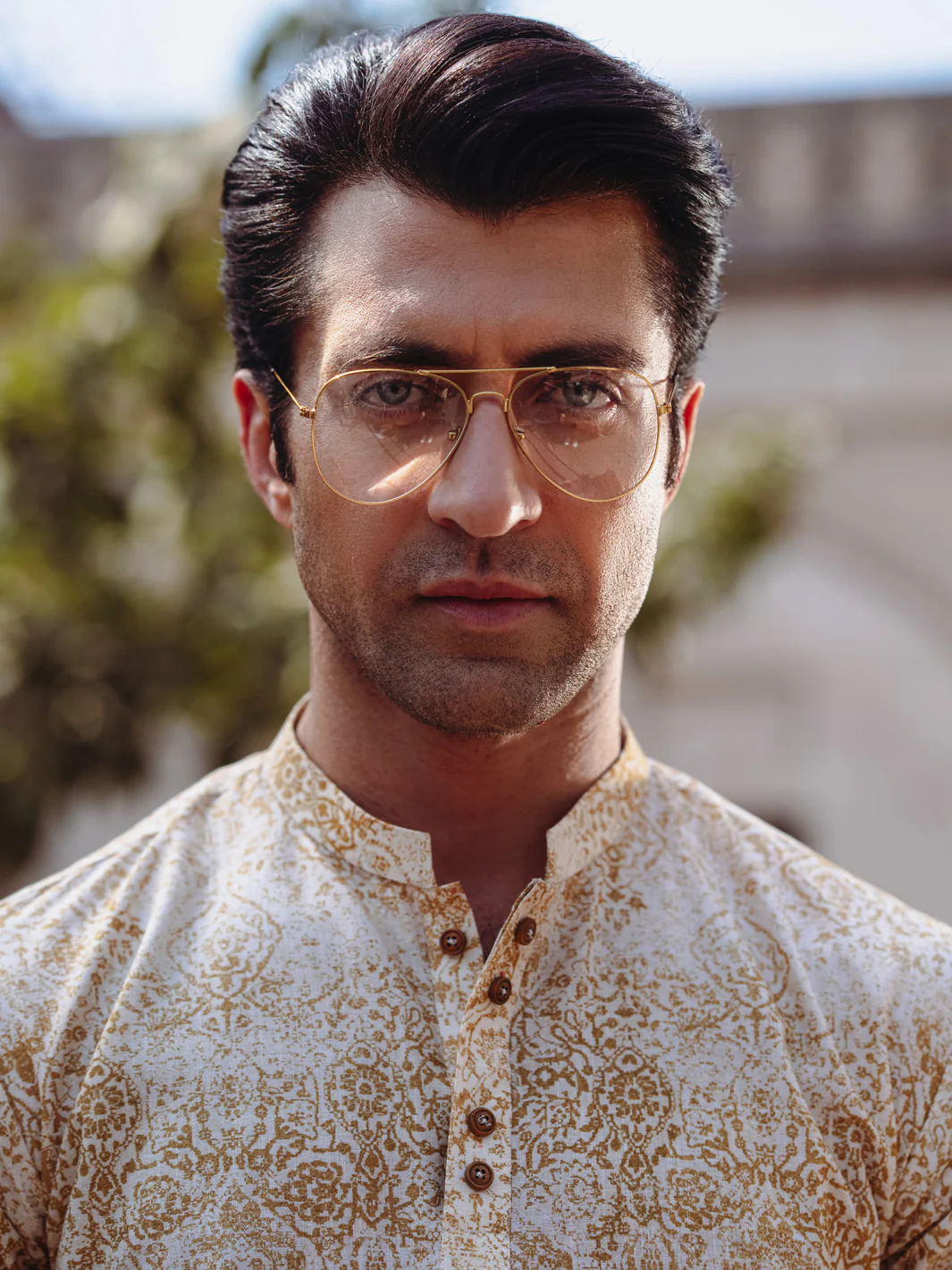 Mustard Cotton Kurta - AL-K-1187 - Image 4