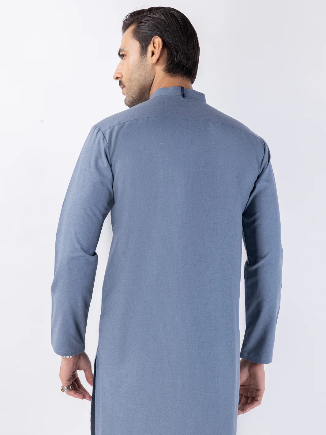 Grey Blended Kurta - AL-K-1222 - Image 3