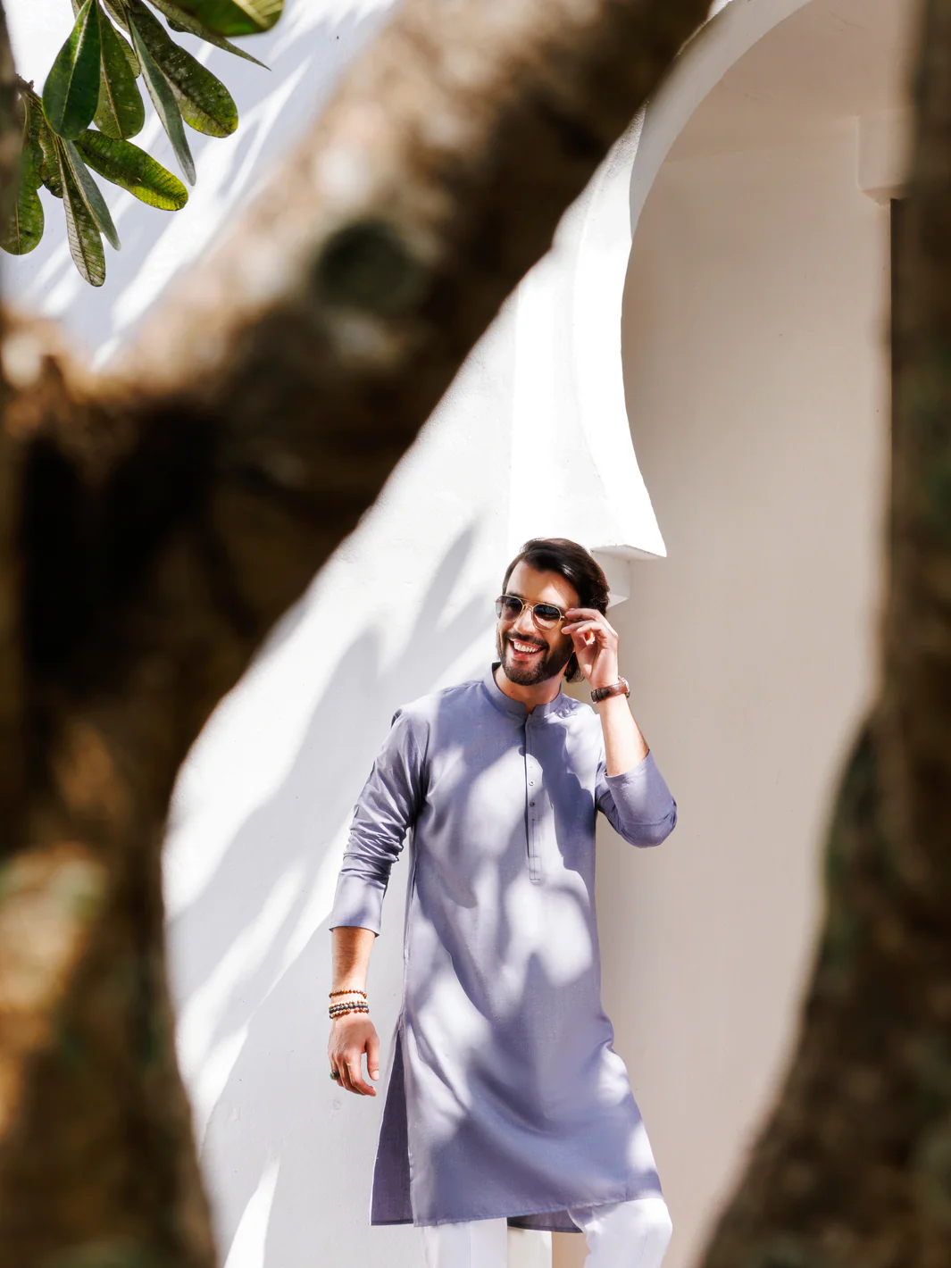 Light Purple Blended Kurta - AL-K-1240 - Image 4