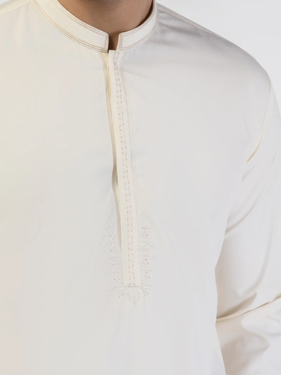 Off White Blended Kurta - AL-K-1243 - Image 4