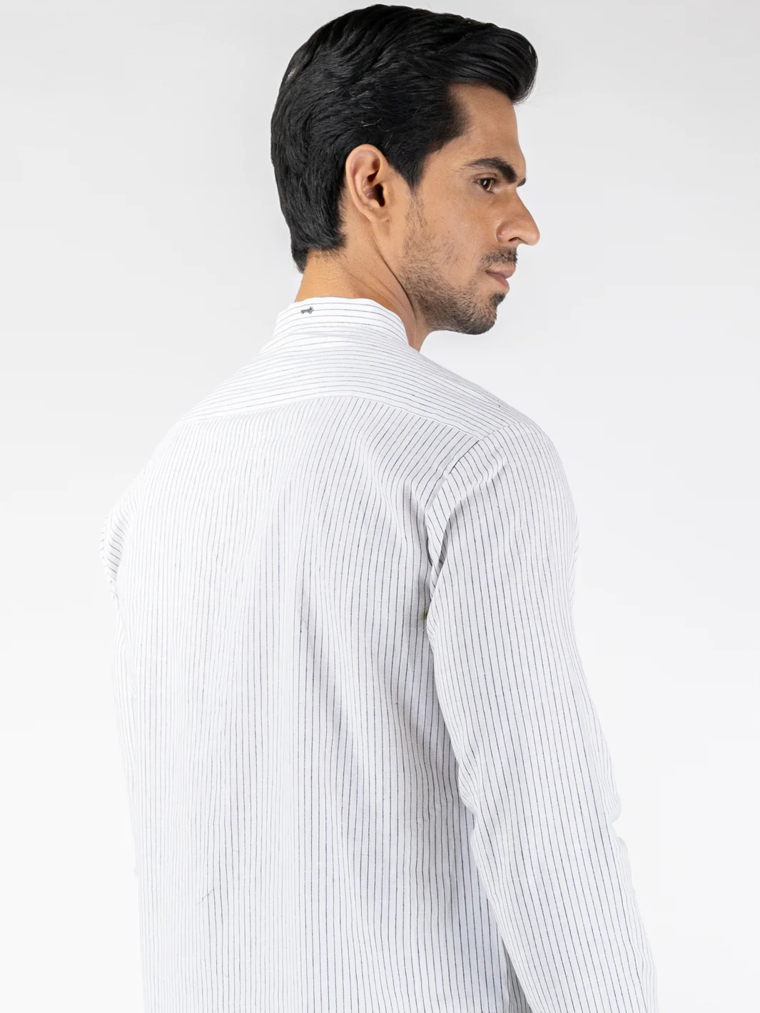 White Blended Kurta - AL-K-1248 - Image 2