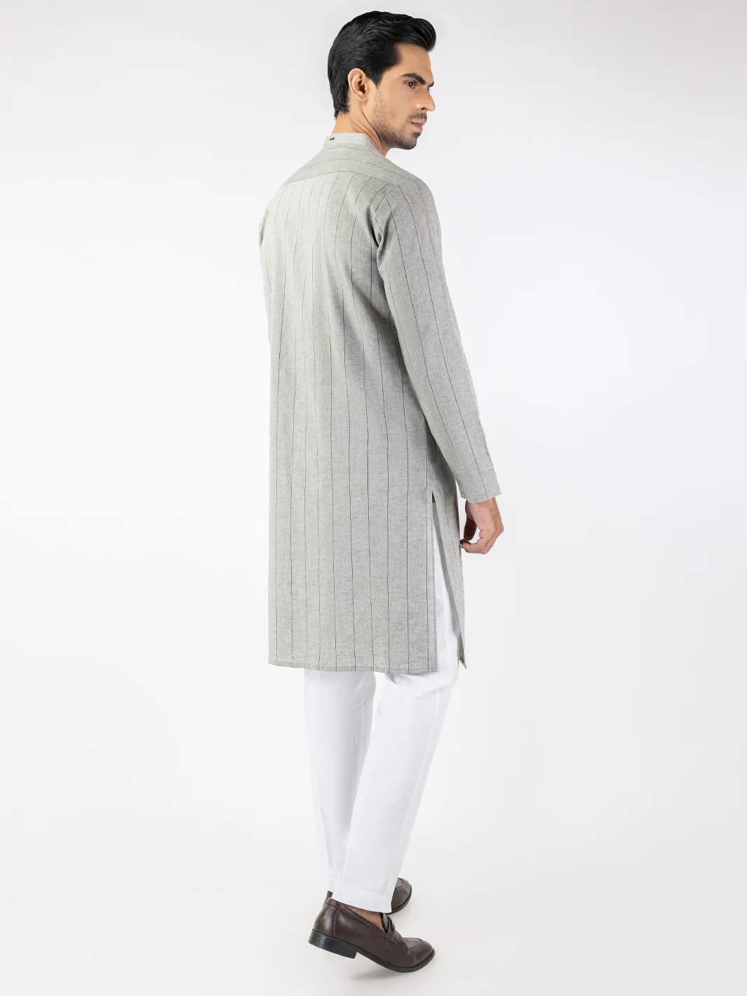 Green Blended Kurta - AL-K-1253 - Image 2