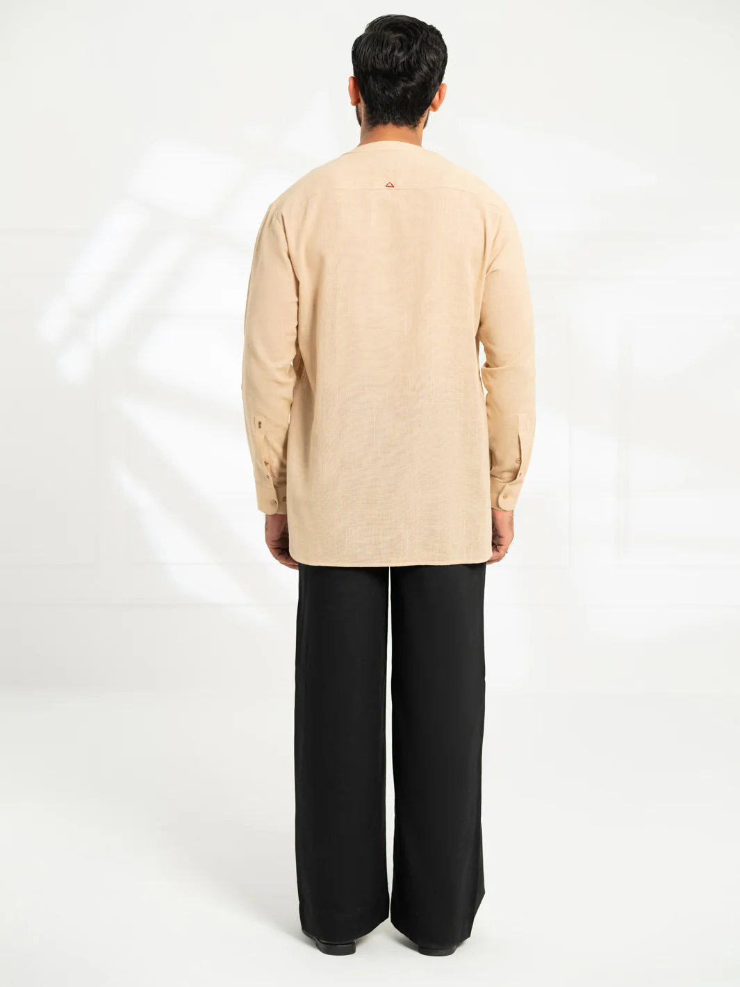 Beige Cotton Semi-Formal Kurta - AL-K-1291 - Image 7