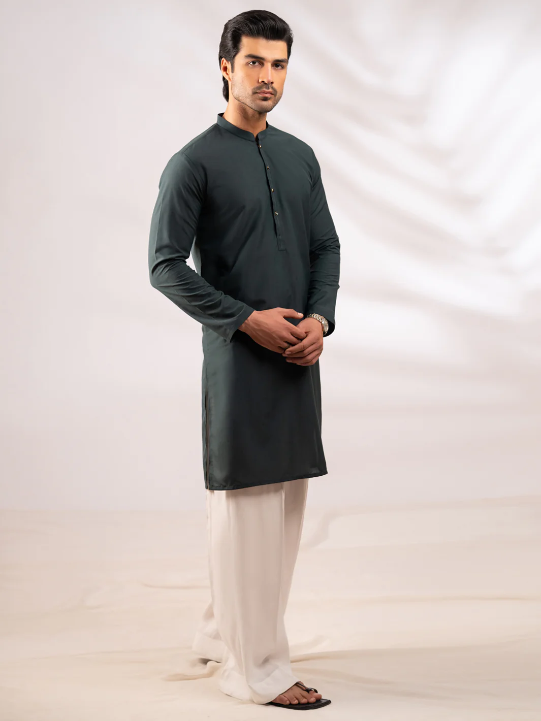 Green Cut & Sew Kurta - AL-K-1305 - Image 5