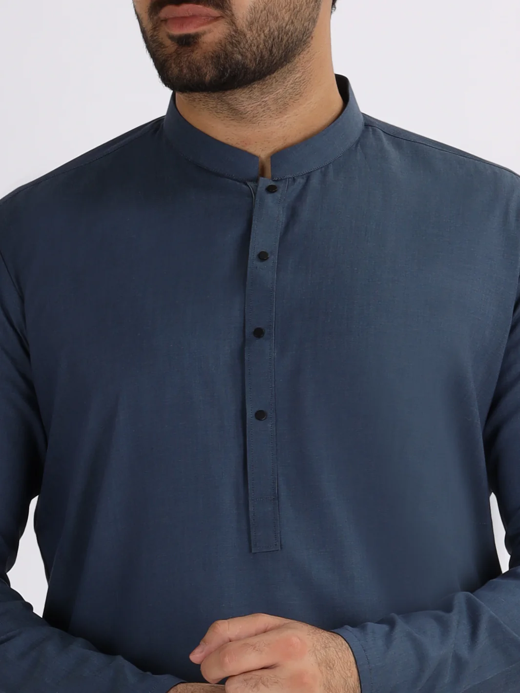 Blue Blended Kurta - AL-K-821 - Image 3
