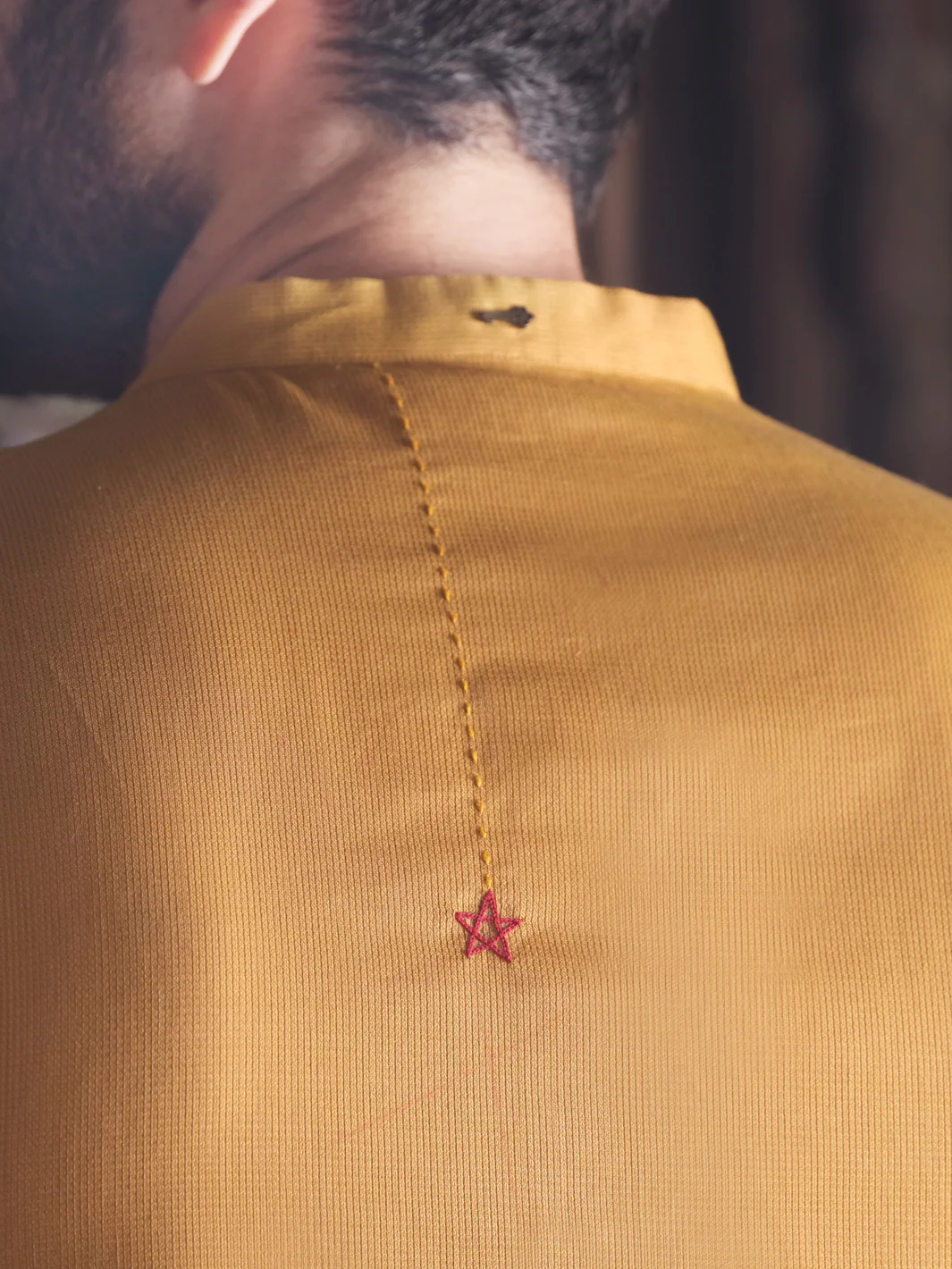 Yellow Blended Kurta - AL-K-857 - Image 3