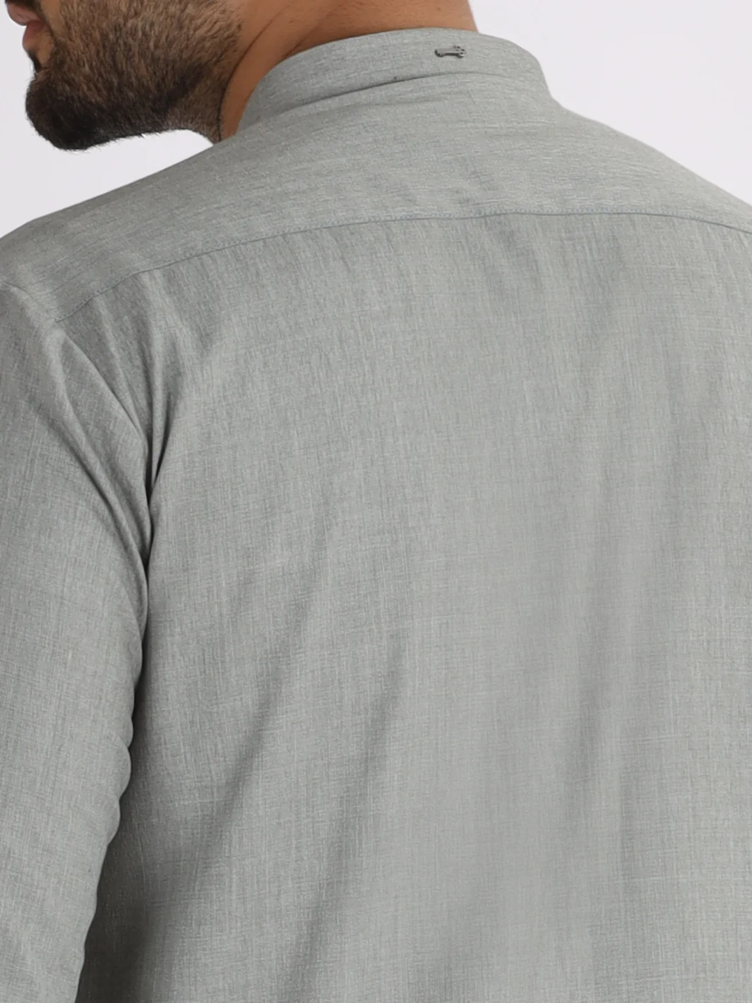 Ash Grey Blended Kurta - AL-K-862 - Image 4