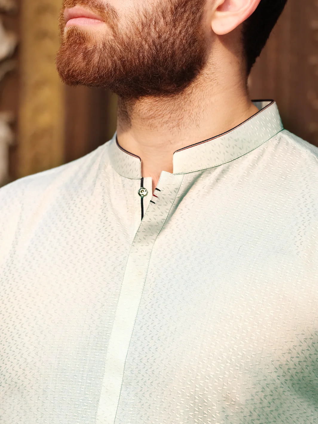 Light Blue Blended Kurta - AL-K-864 - Image 2