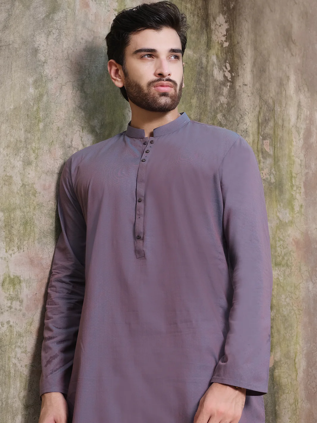 Purple Two-Tone Blended Kurta - AL-K-878 - Image 2