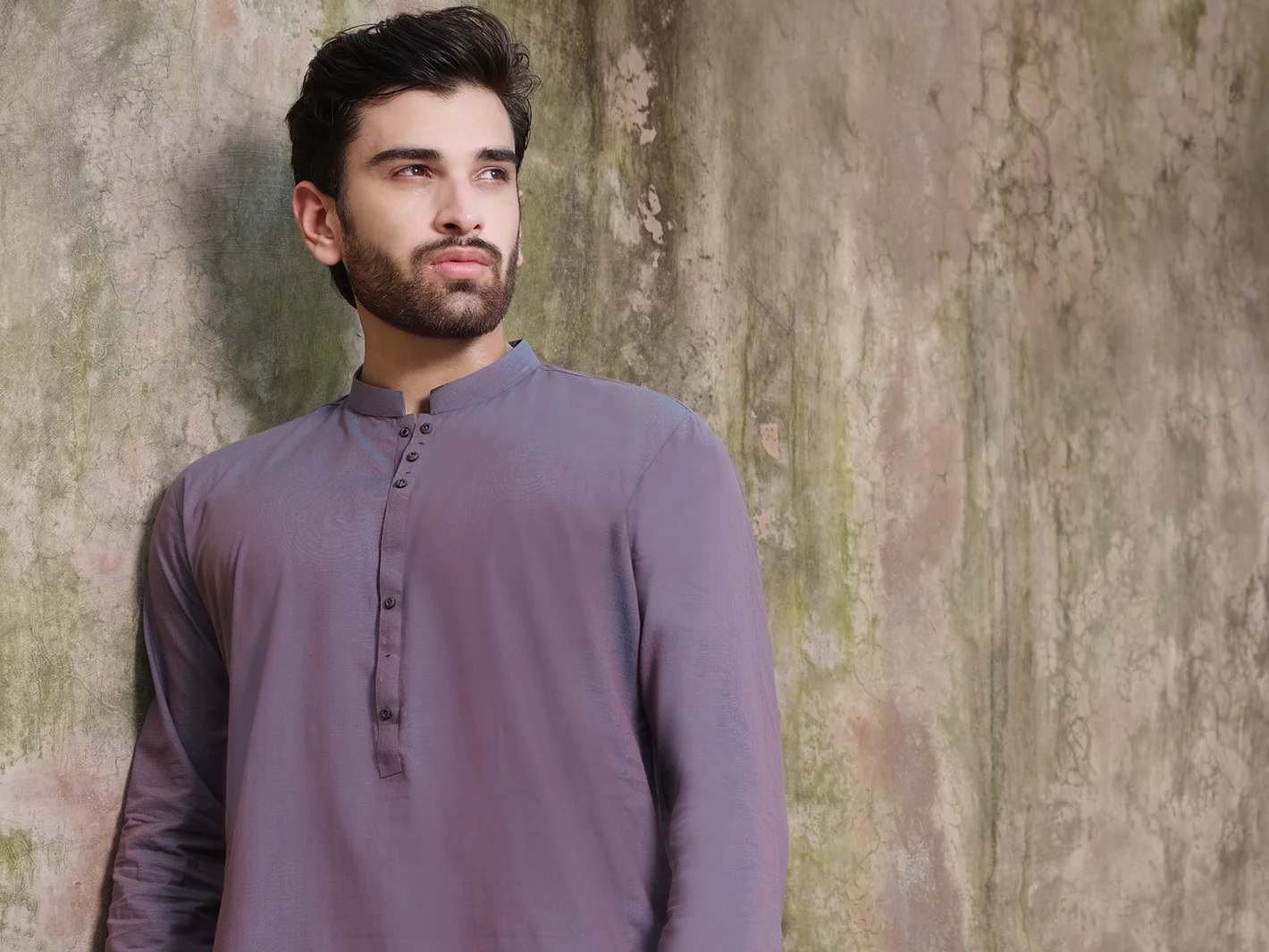 Purple Two-Tone Blended Kurta - AL-K-878 - Image 3
