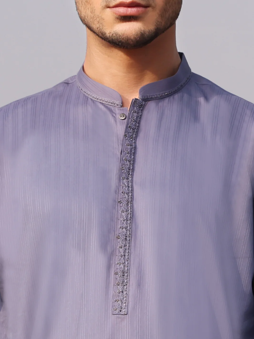 Purple Cotton Kurta - AL-K-893 - Image 2
