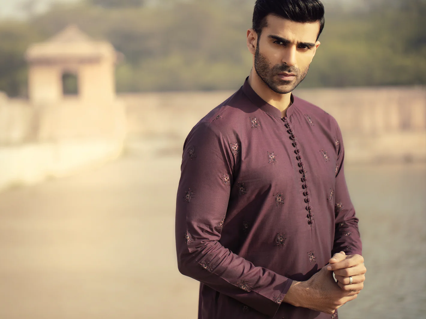 Maroon Cotton Kurta - AL-K-914C - Image 3