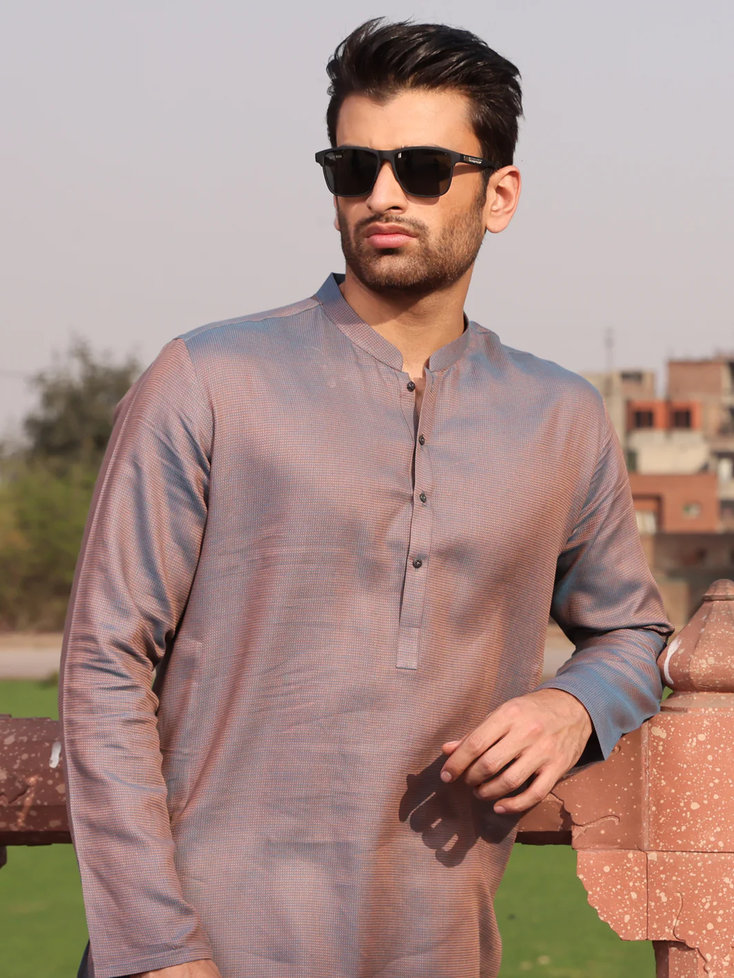 Purple Cotton Kurta - AL-K-927 - Image 2
