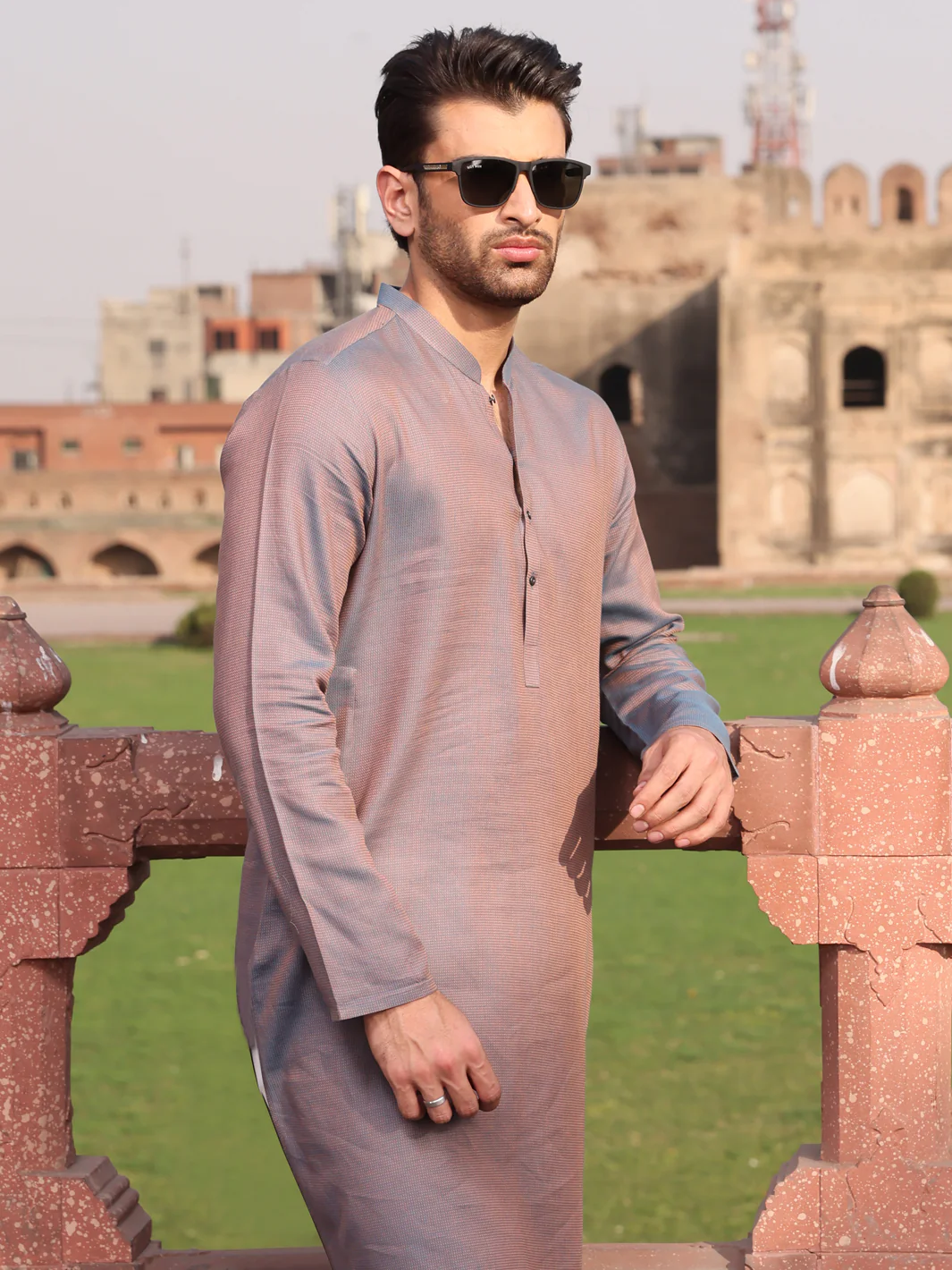 Purple Cotton Kurta - AL-K-927 - Image 3