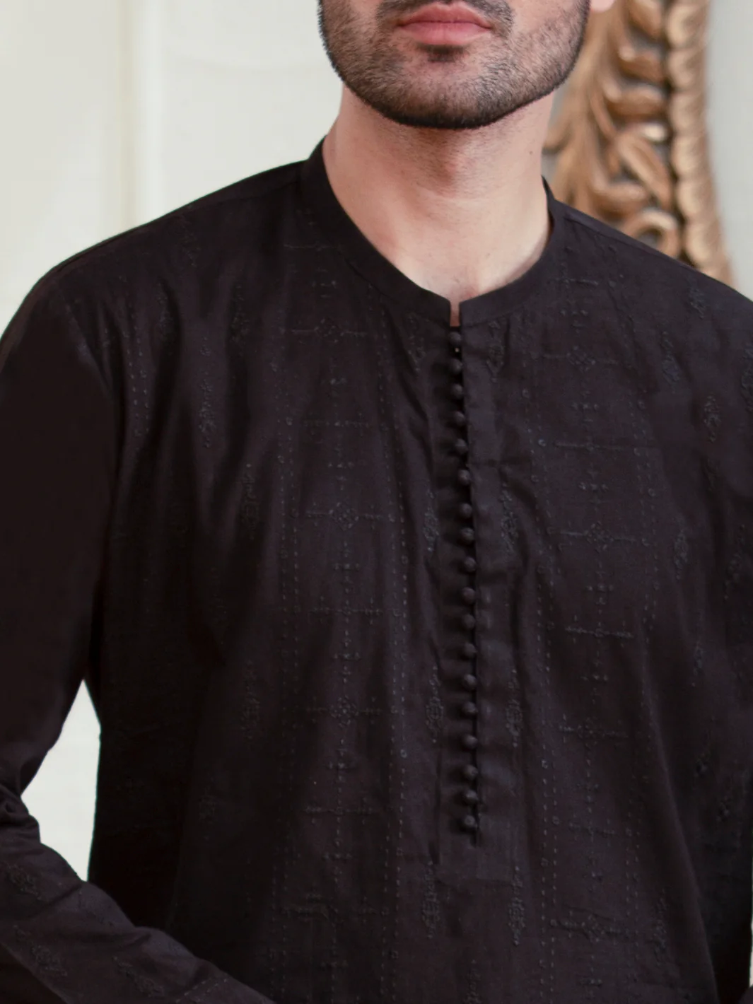 Black Kurta - AL-K-929B - Image 2