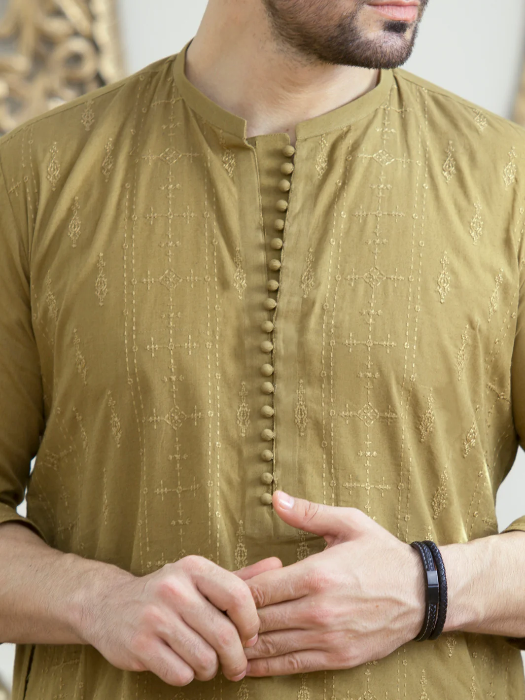 Green Kurta - AL-K-929C - Image 2