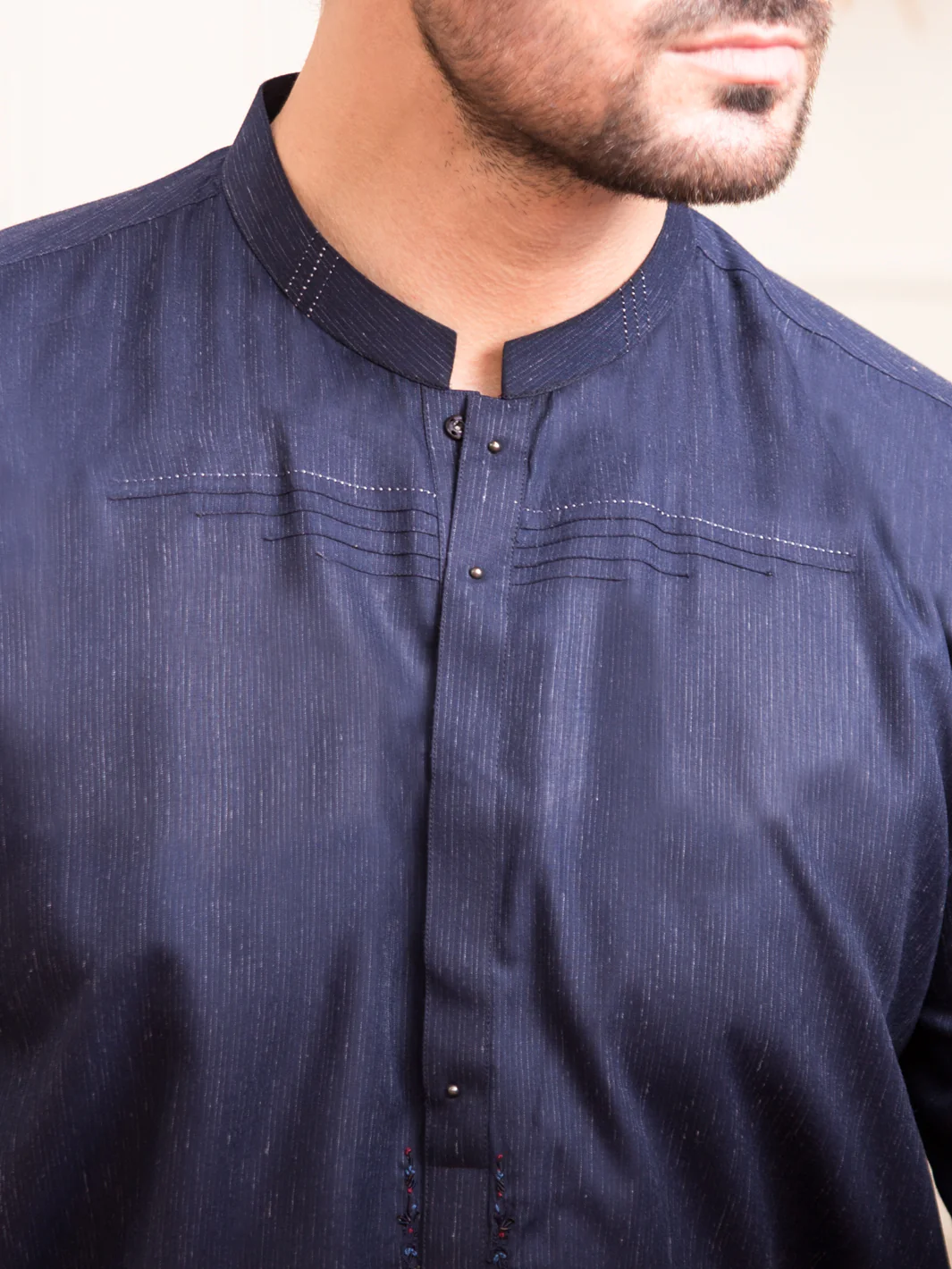Blue Blended Kurta - AL-K-933 - Image 3