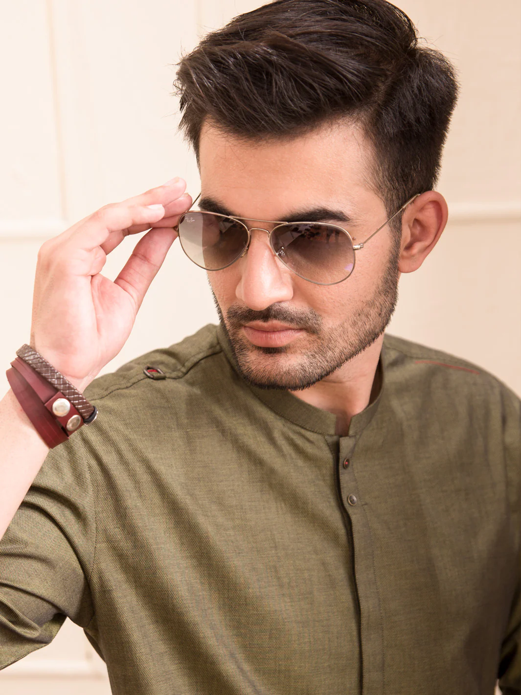 Green Blended Kurta - AL-K-941 - Image 2