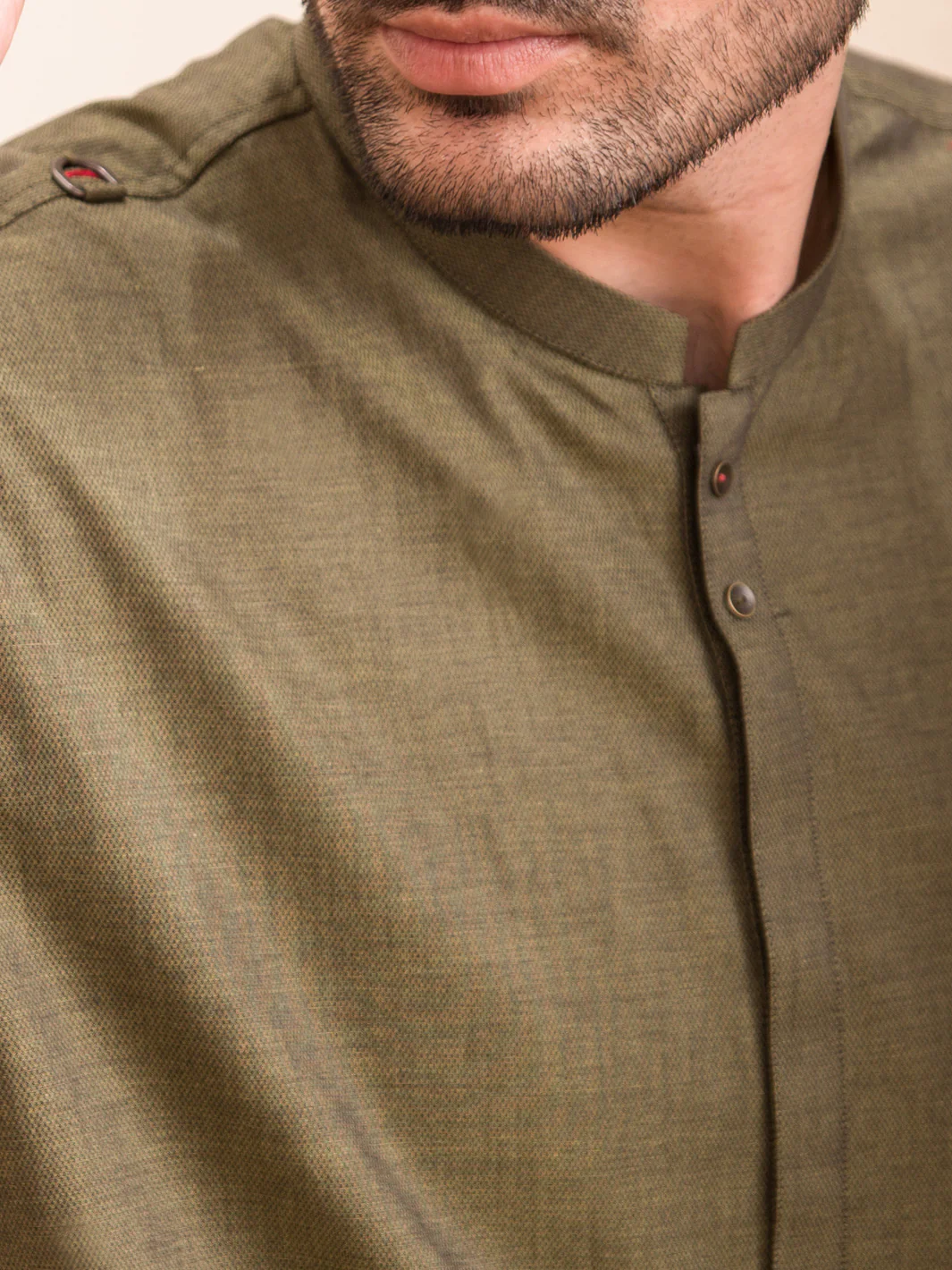Green Blended Kurta - AL-K-941 - Image 3