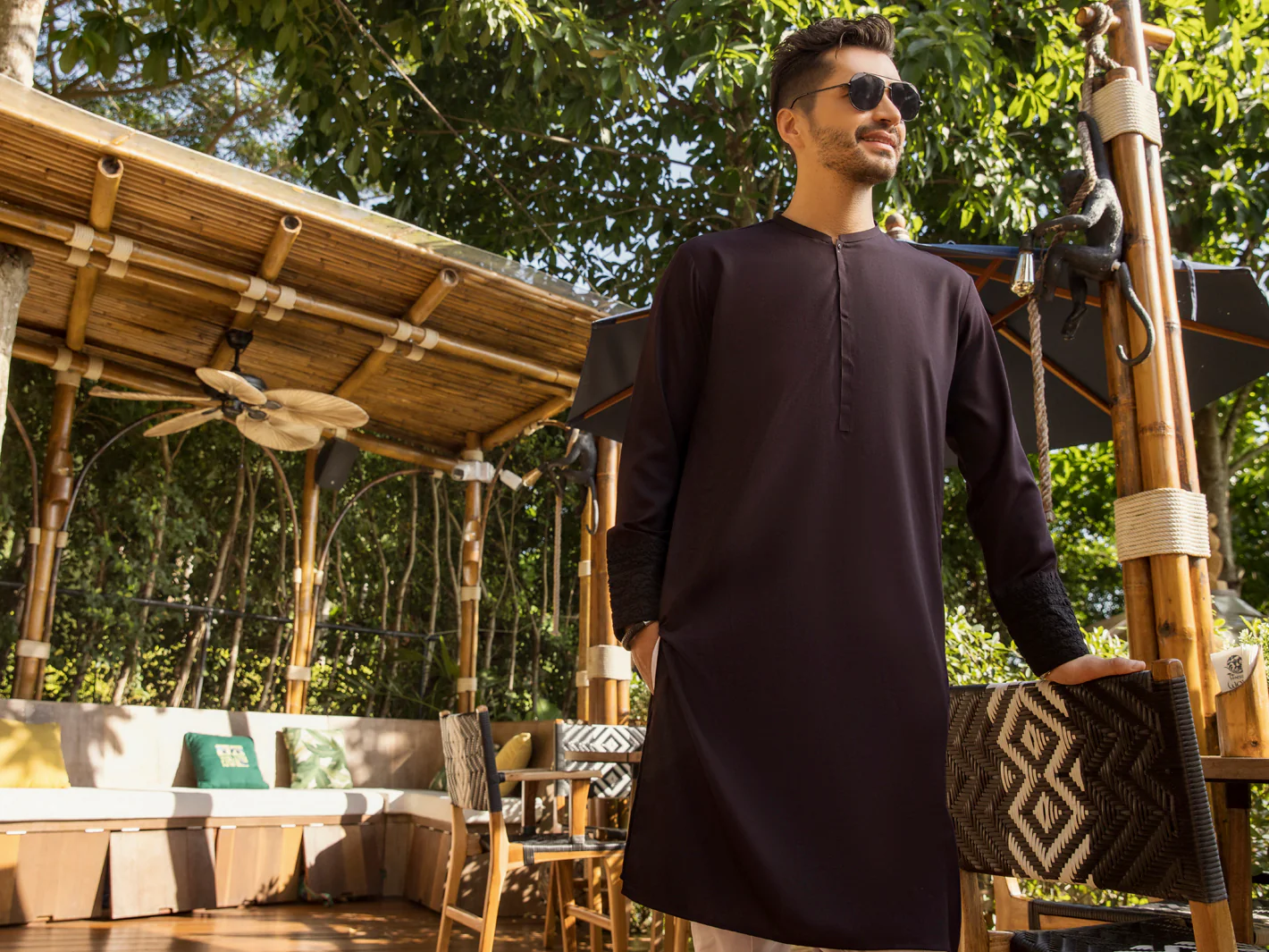 Dark Purple Kurta - AL-K-959 - Image 3