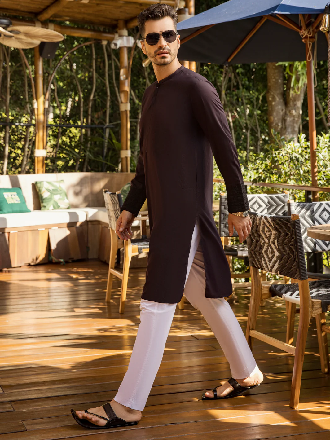 Dark Purple Kurta - AL-K-959 - Image 4