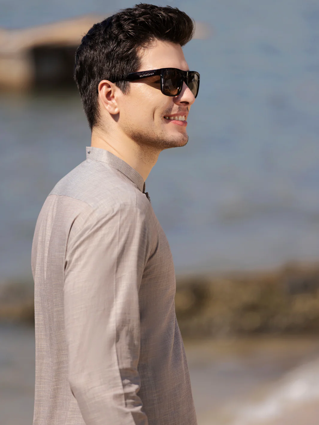 Light Grey Cotton Kurta - AL-K-962 - Image 4