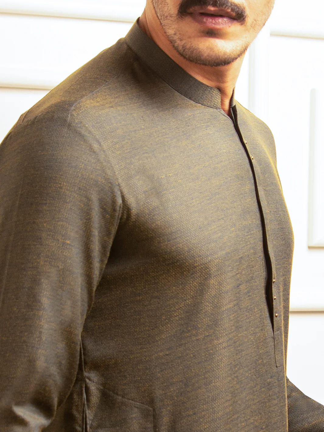 Green Blended Kurta - AL-K-977 - Image 3