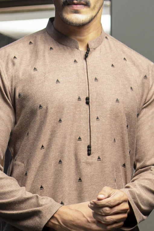 Peach Blended Kurta - AL-K-980 - Image 2