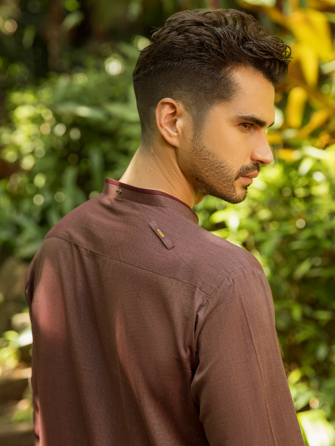 Maroon Cotton Kurta - AL-K-999 - Image 3