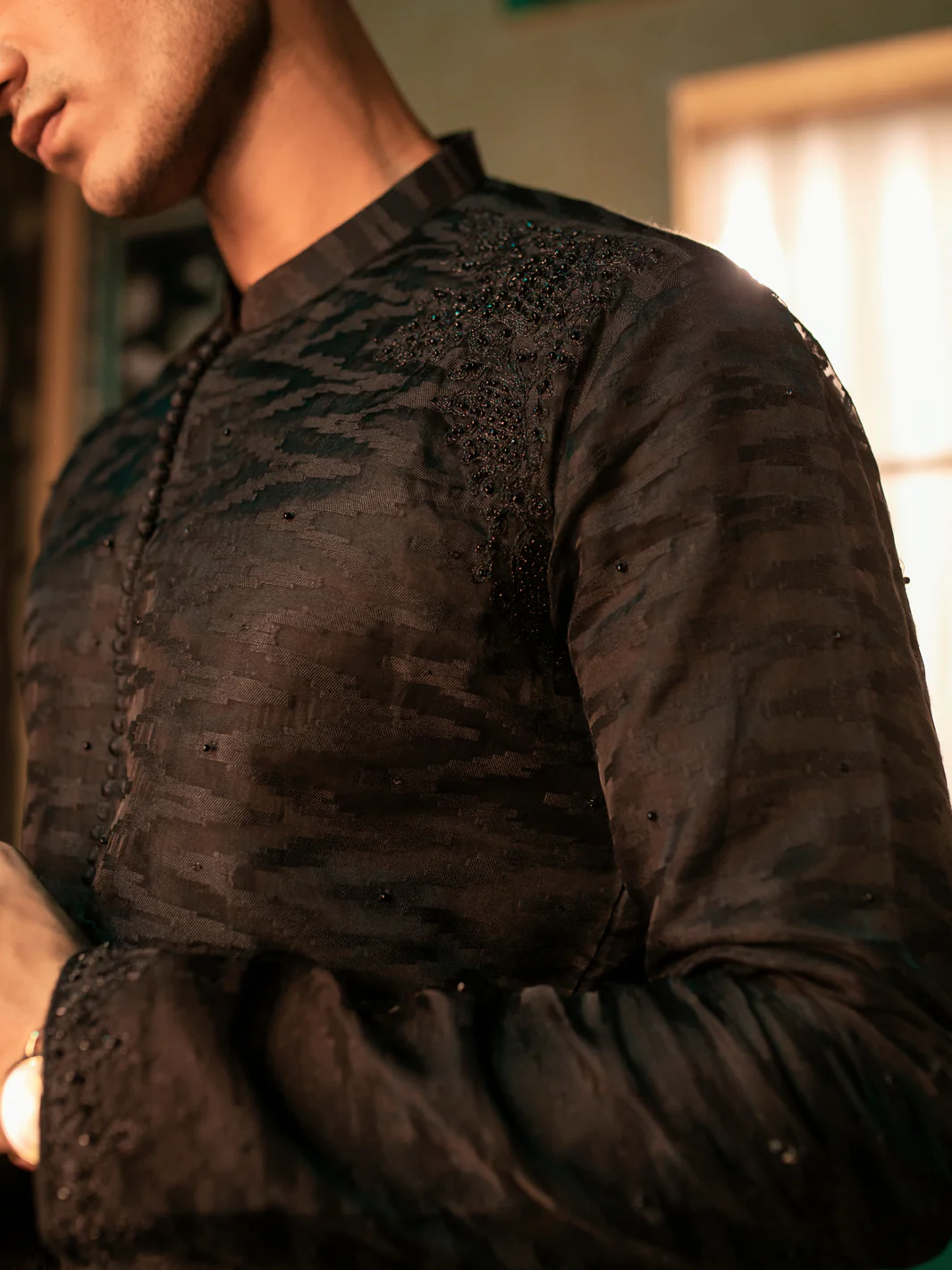Black Kurta - AL-K-SP-053 - Image 2