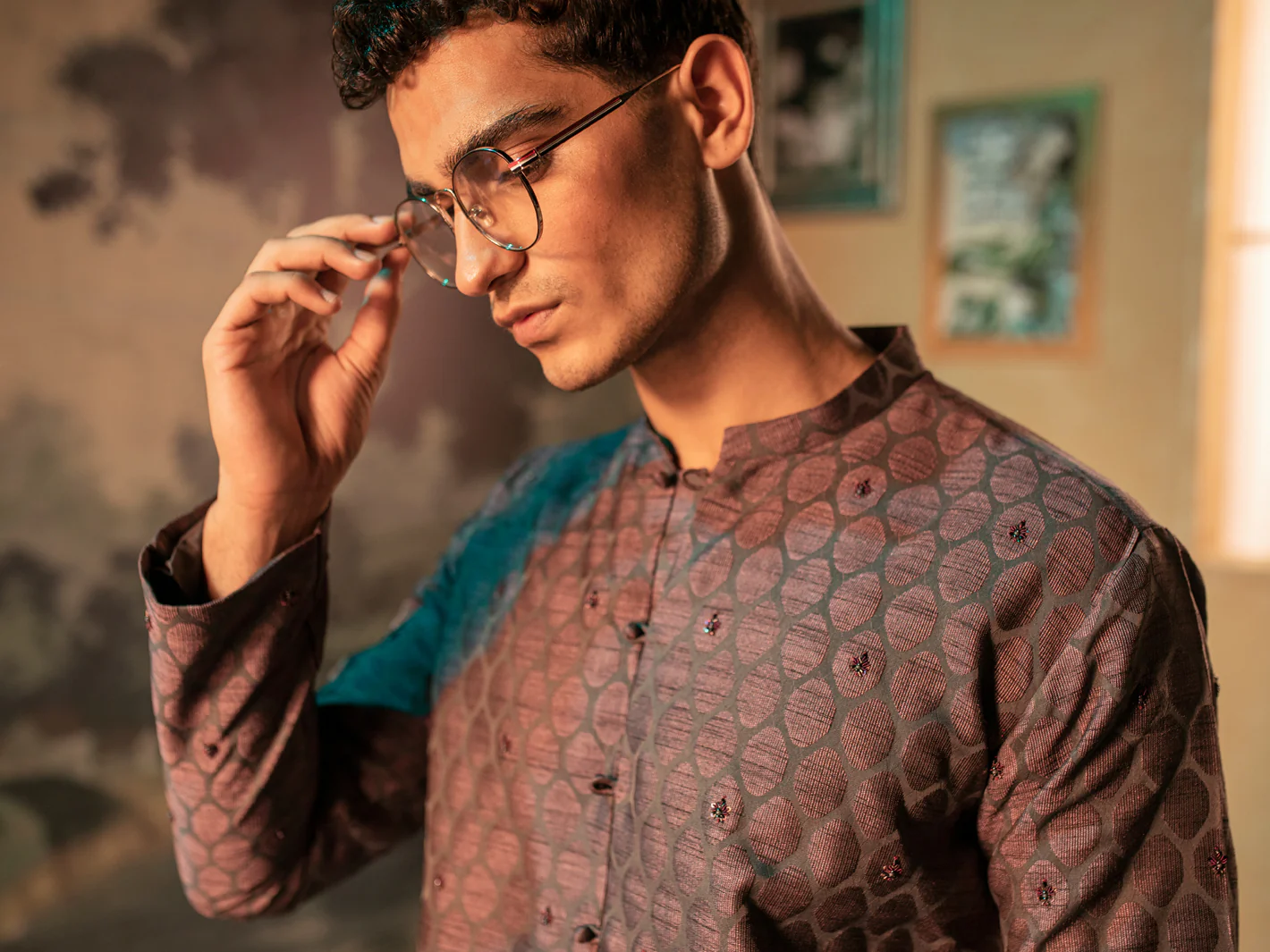 Maroon Kurta - AL-K-SP-055 - Image 5