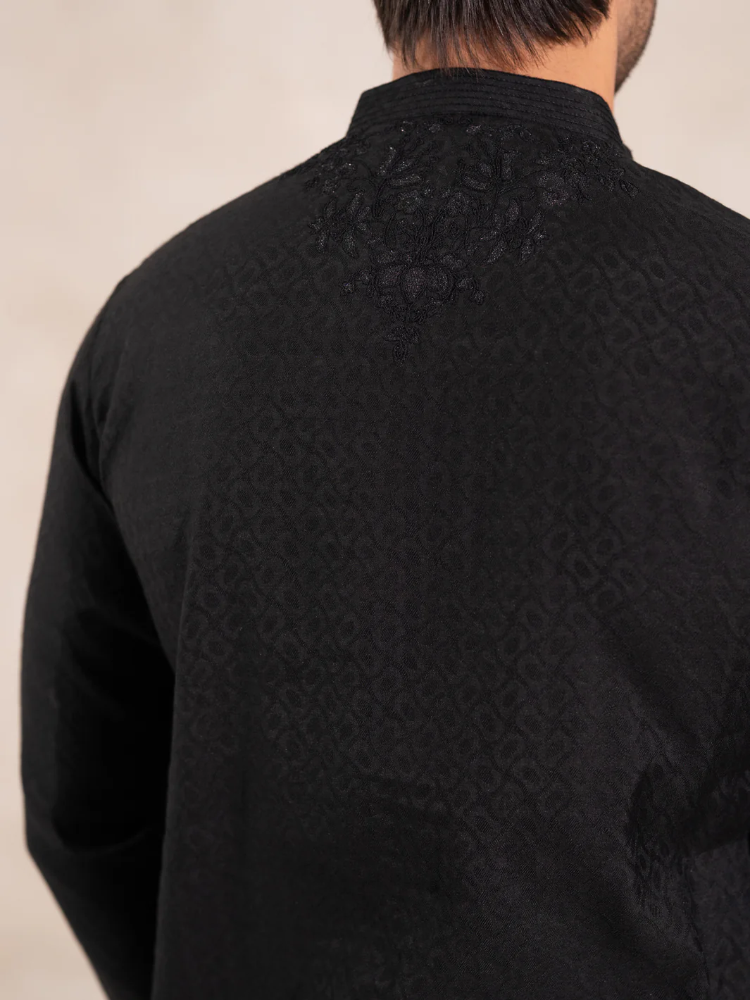 Black Formal Embroidered Kurta - AL-K-SP-067 - Image 5