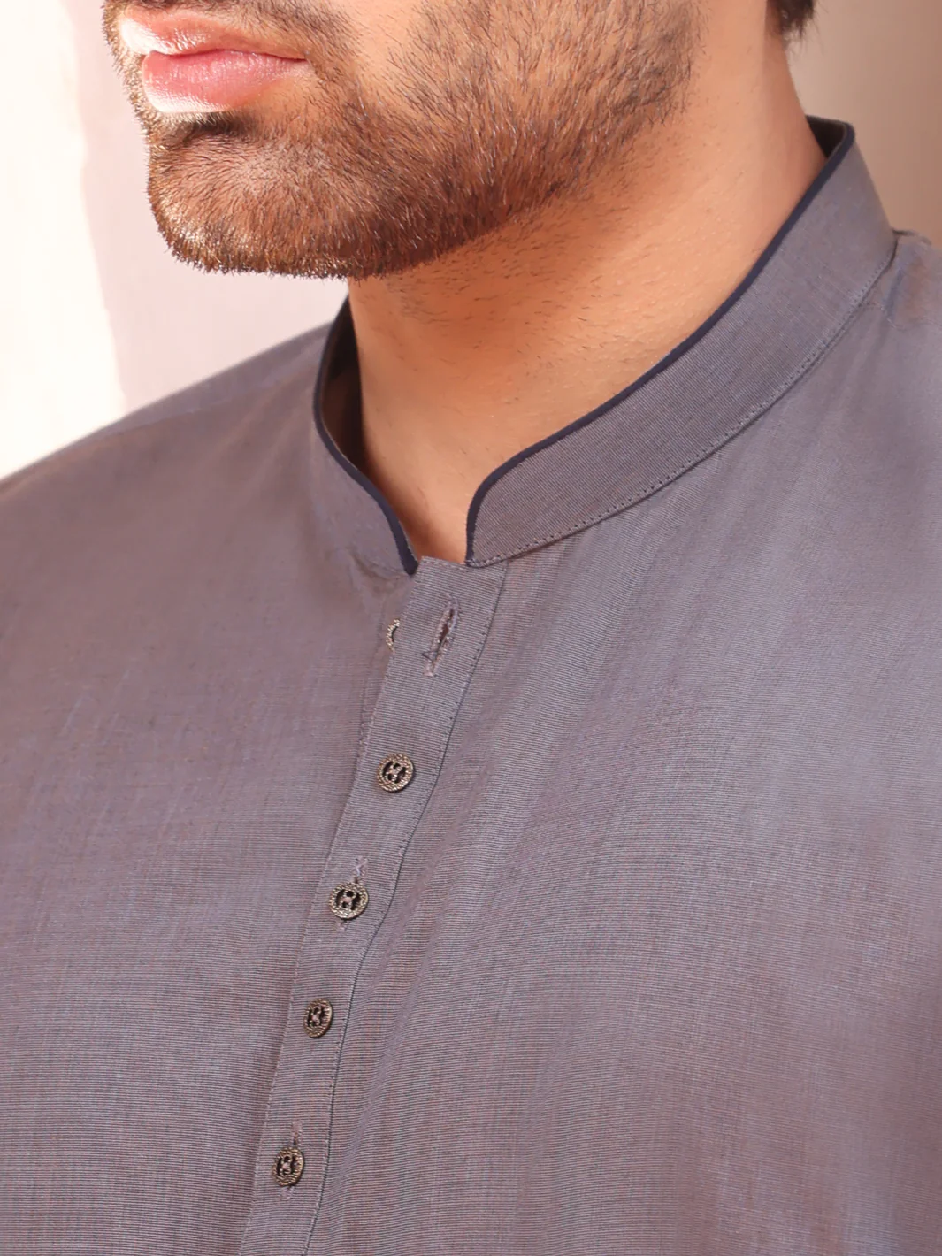 Grey Cotton Kurta Trouser - AL-KS-2509 - Image 2