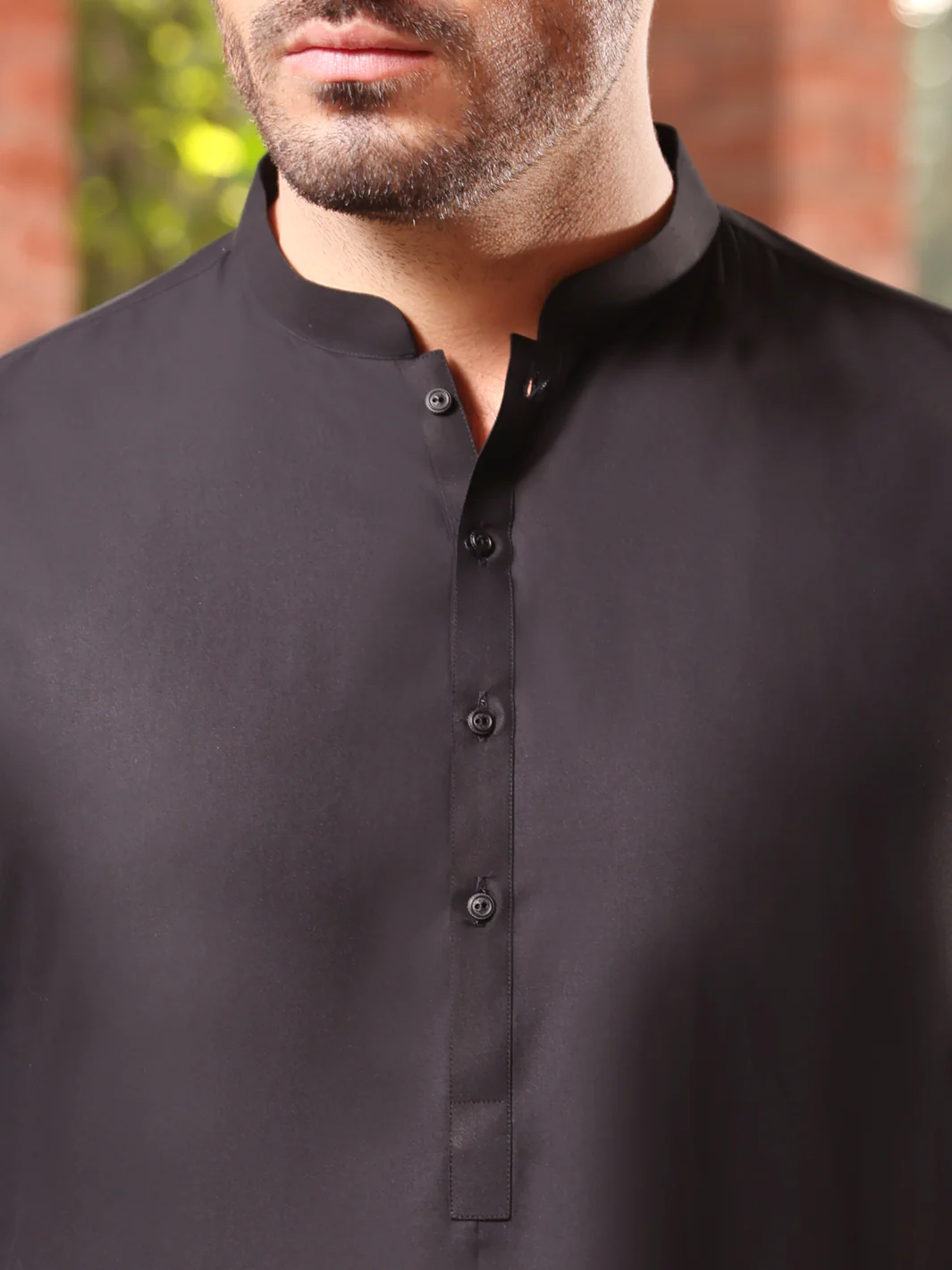 Black Blended Kameez Shalwar - AL-KS-2543 - Image 2