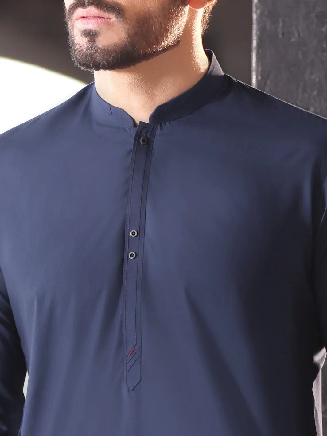 Blue Blended Kameez Shalwar - AL-KS-2573 - Image 2