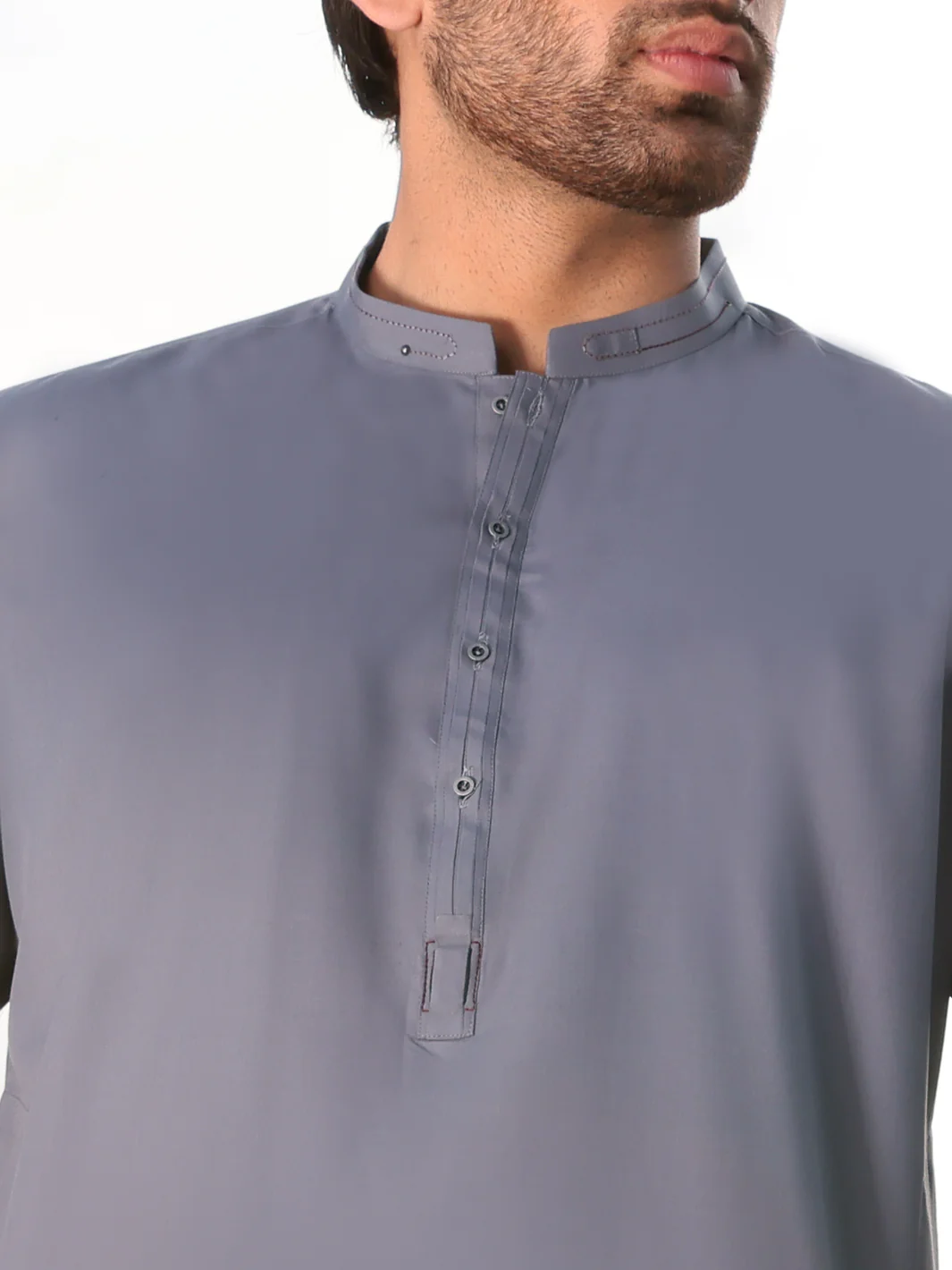 Grey Blended Kameez Shalwar - AL-KS-2580 - Image 2